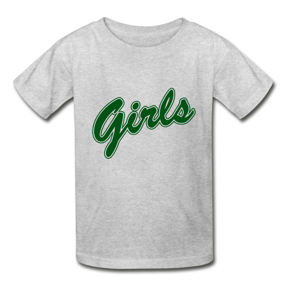 Girls Green Youth Tagless T-Shirt - heather gray