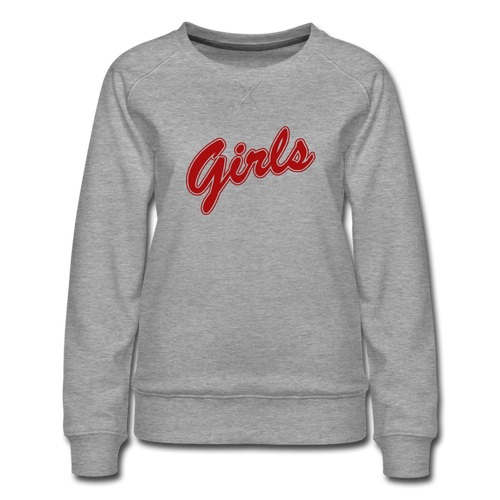 Girls Red Sweatshirt - heather gray