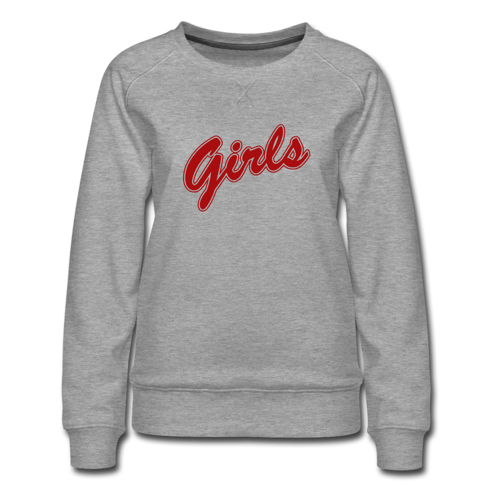 Girls Red Sweatshirt - heather gray