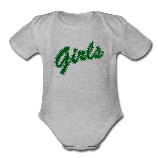 Girls Green Bodysuit - heather gray