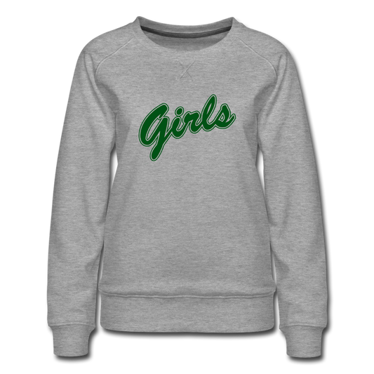 Girls Green Sweatshirt - heather gray