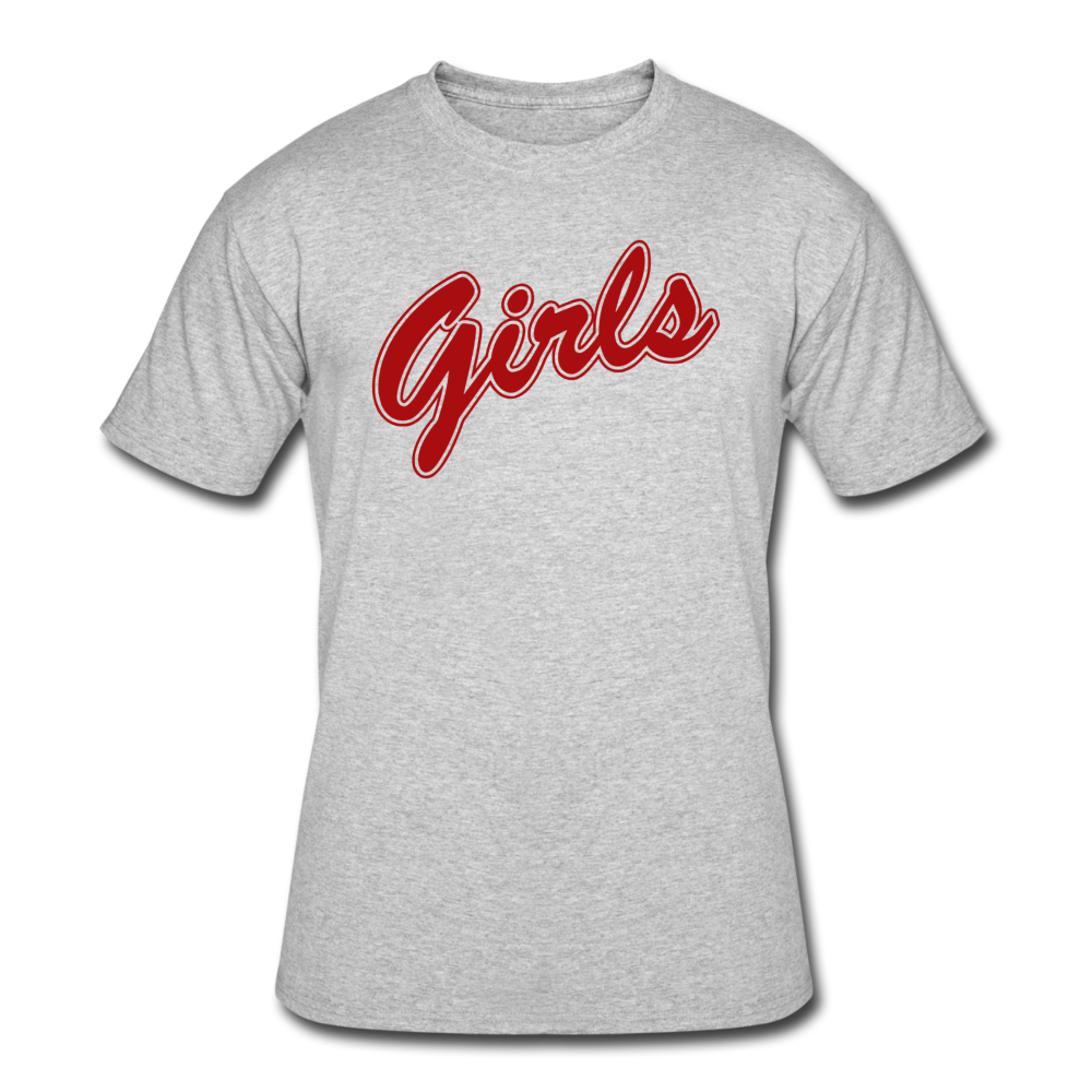 Girls Red T-Shirt - heather gray