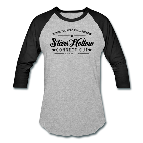 Stars Hallow Baseball T-Shirt - heather gray/black