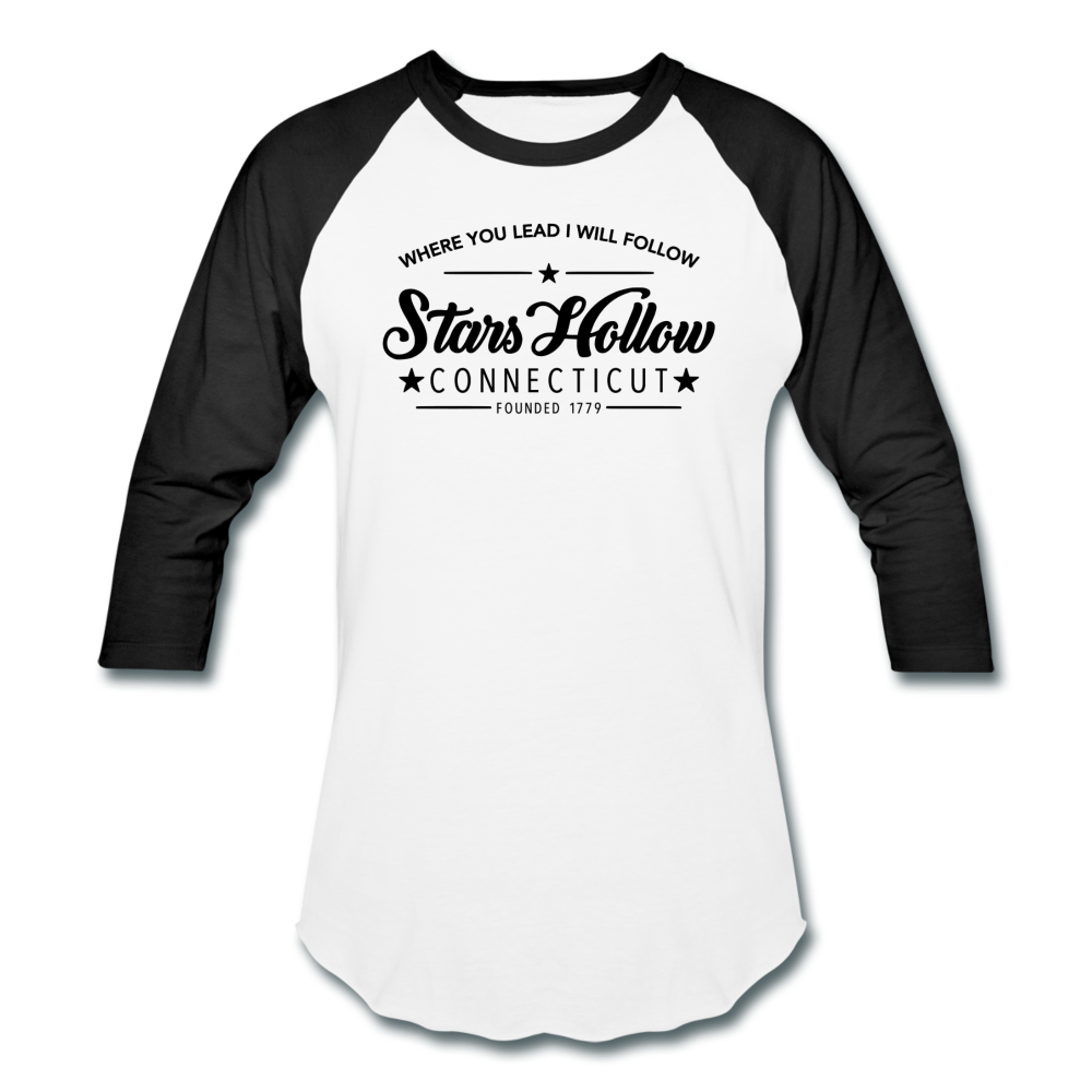 Stars Hallow Baseball T-Shirt - white/black