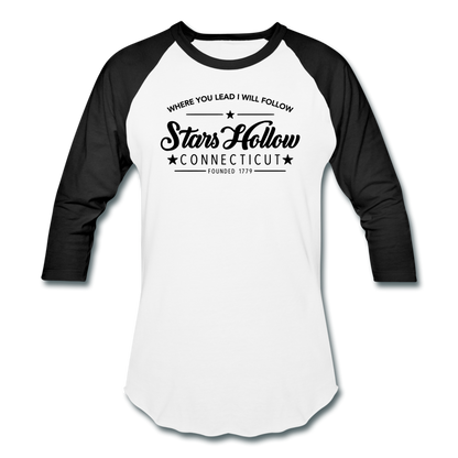 Stars Hallow Baseball T-Shirt - white/black