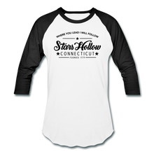 Load image into Gallery viewer, Stars Hallow Baseball T-Shirt - white/black
