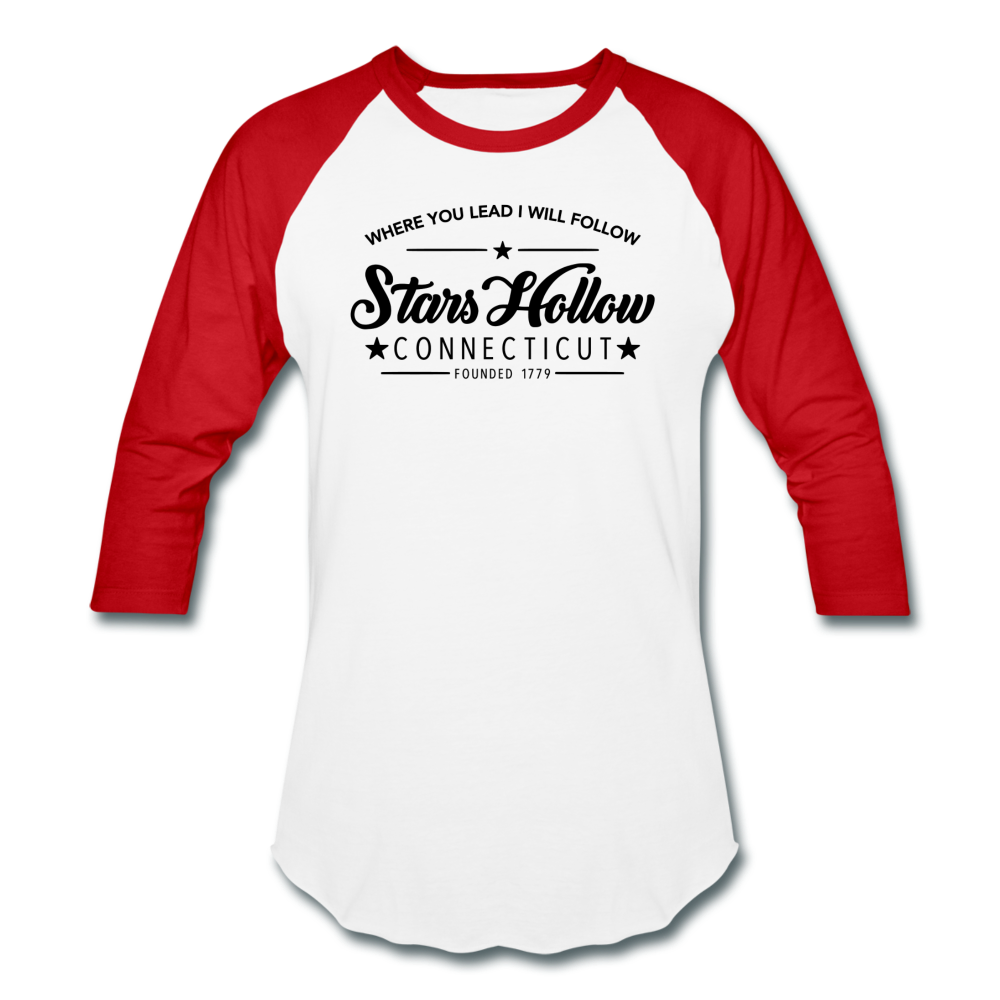 Stars Hallow Baseball T-Shirt - white/red