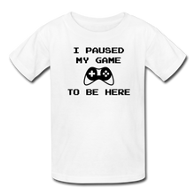 Load image into Gallery viewer, Paused Game Kids&#39; T-Shirt - white
