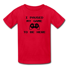 Load image into Gallery viewer, Paused Game Kids&#39; T-Shirt - red
