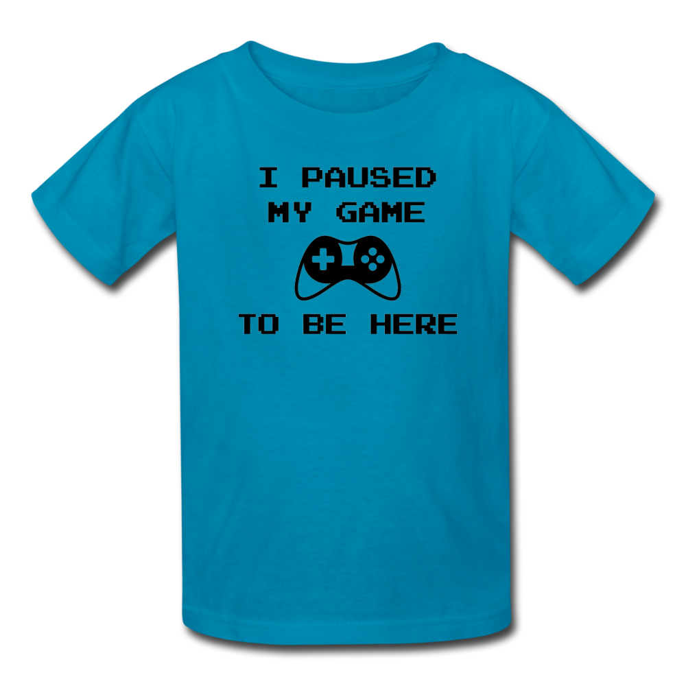 Paused Game Kids' T-Shirt - turquoise