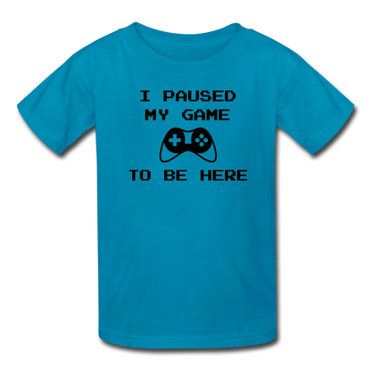 Paused Game Kids' T-Shirt - turquoise