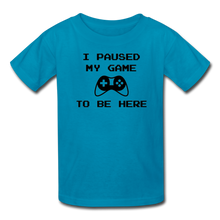 Load image into Gallery viewer, Paused Game Kids&#39; T-Shirt - turquoise
