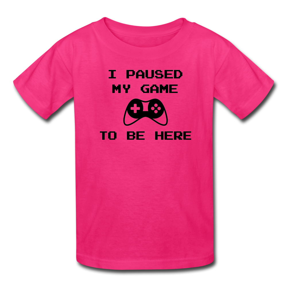 Paused Game Kids' T-Shirt - fuchsia