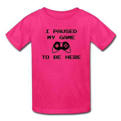 Paused Game Kids' T-Shirt - fuchsia