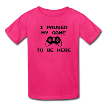 Load image into Gallery viewer, Paused Game Kids&#39; T-Shirt - fuchsia
