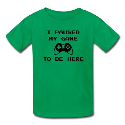 Paused Game Kids' T-Shirt - kelly green