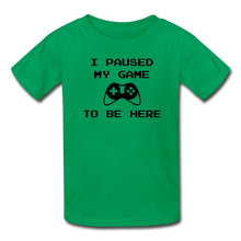 Load image into Gallery viewer, Paused Game Kids&#39; T-Shirt - kelly green
