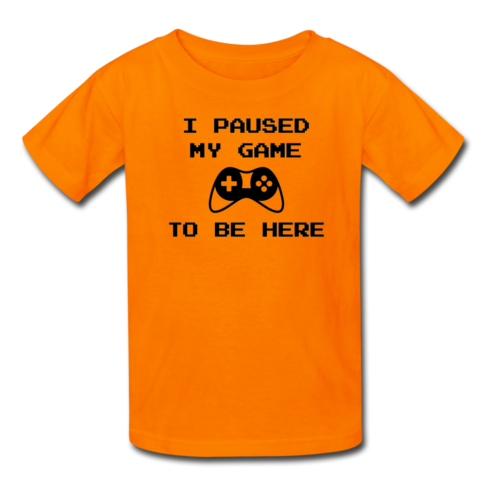 Paused Game Kids' T-Shirt - orange