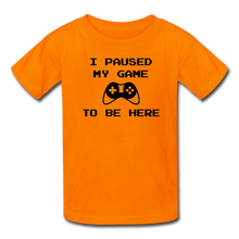 Load image into Gallery viewer, Paused Game Kids&#39; T-Shirt - orange
