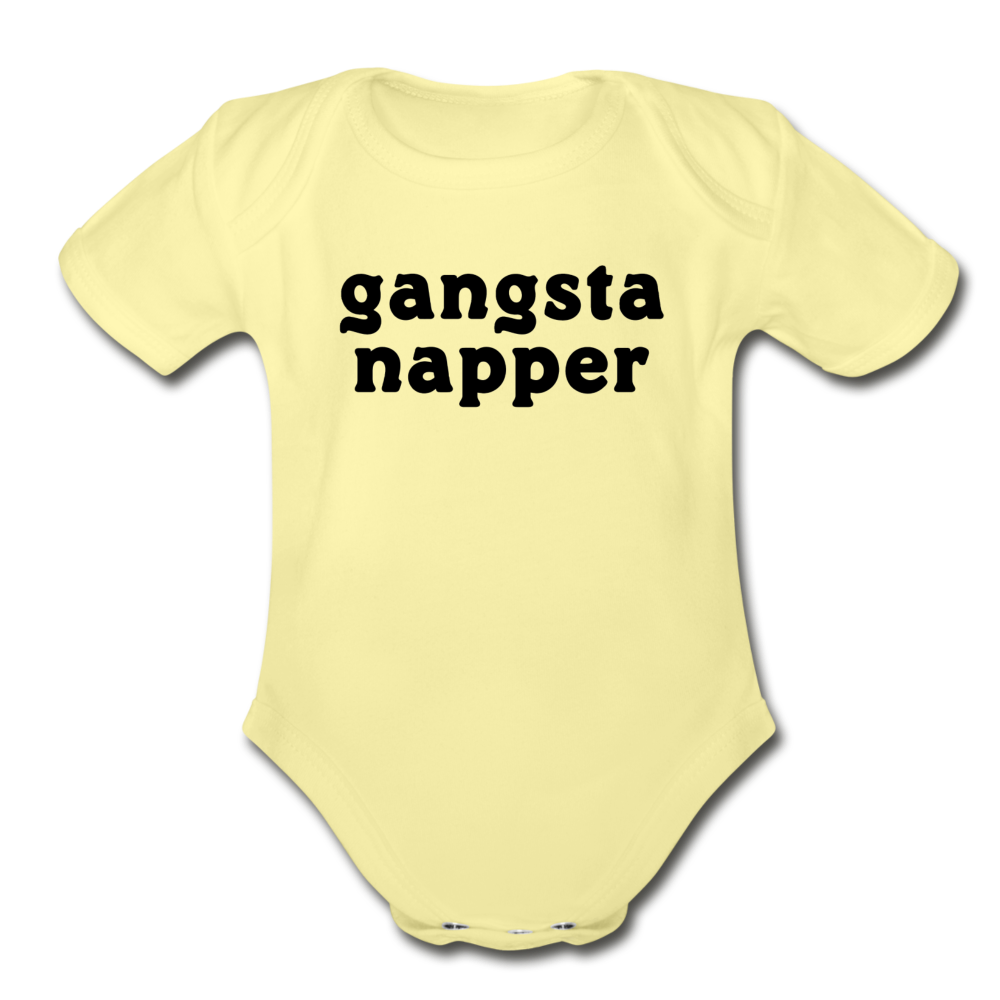 Gangsta Napper Bodysuit - washed yellow