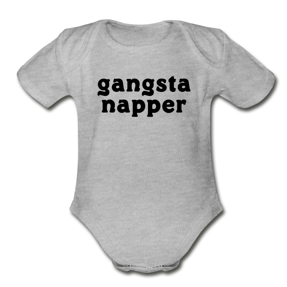 Gangsta Napper Bodysuit - heather gray