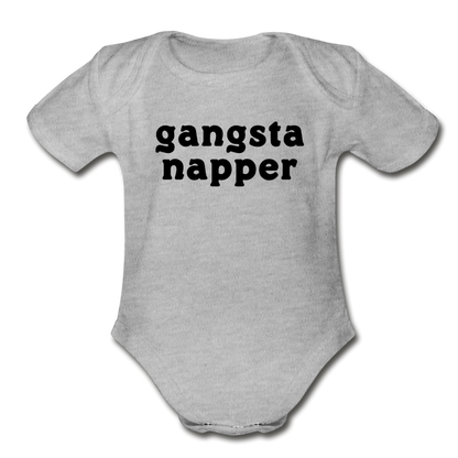 Gangsta Napper Bodysuit - heather gray