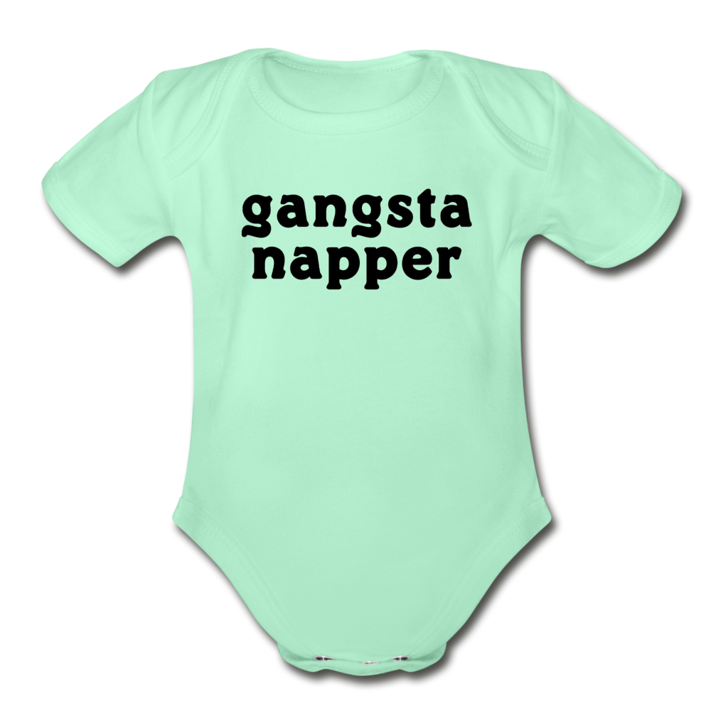 Gangsta Napper Bodysuit - light mint