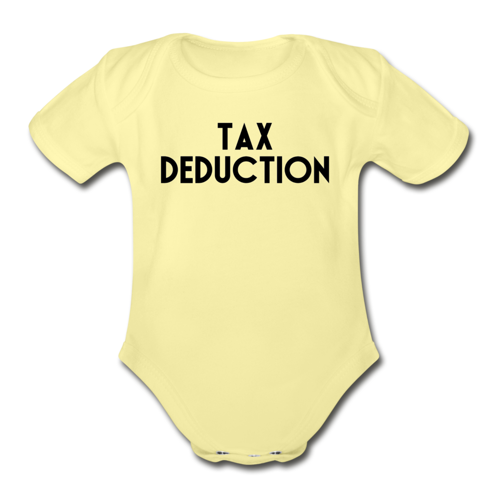 Tax Deduction Bodysuit - washed yellow