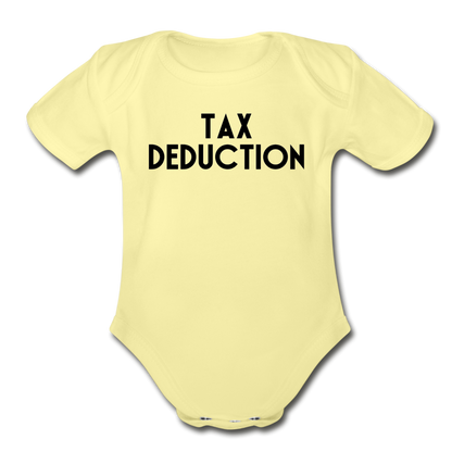 Tax Deduction Bodysuit - washed yellow