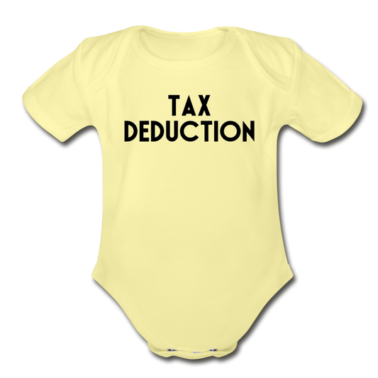 Tax Deduction Bodysuit - washed yellow