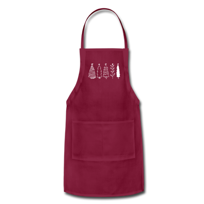 Trees Adjustable Apron - burgundy