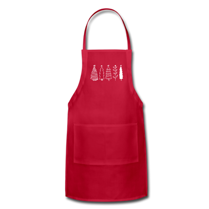 Trees Adjustable Apron - red