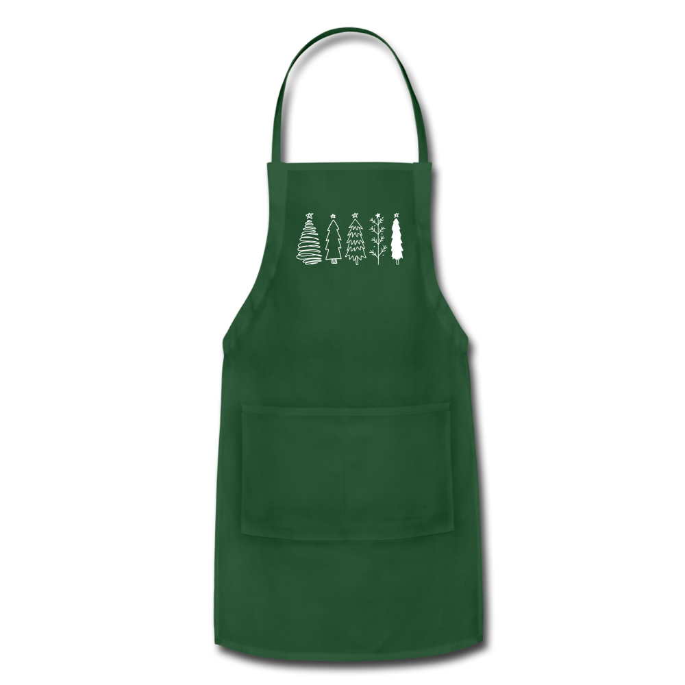Trees Adjustable Apron - forest green