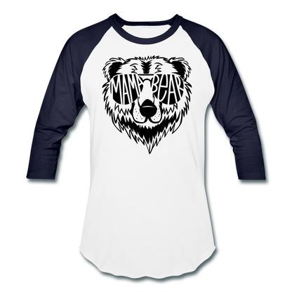 Mama Bear Baseball T-Shirt - white/navy