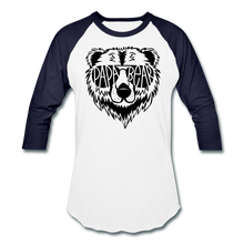 Load image into Gallery viewer, Papa Bear Baseball T-Shirt - white/navy
