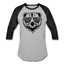 Load image into Gallery viewer, Papa Bear Baseball T-Shirt - heather gray/black
