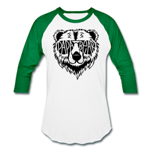 Load image into Gallery viewer, Papa Bear Baseball T-Shirt - white/kelly green
