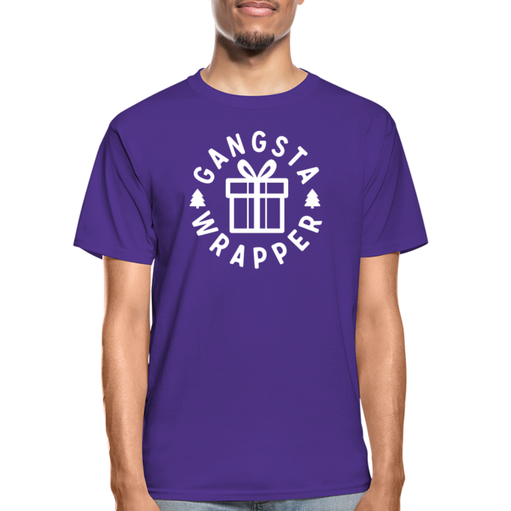 Gangsta Wrapper Adult Tagless T-Shirt - purple