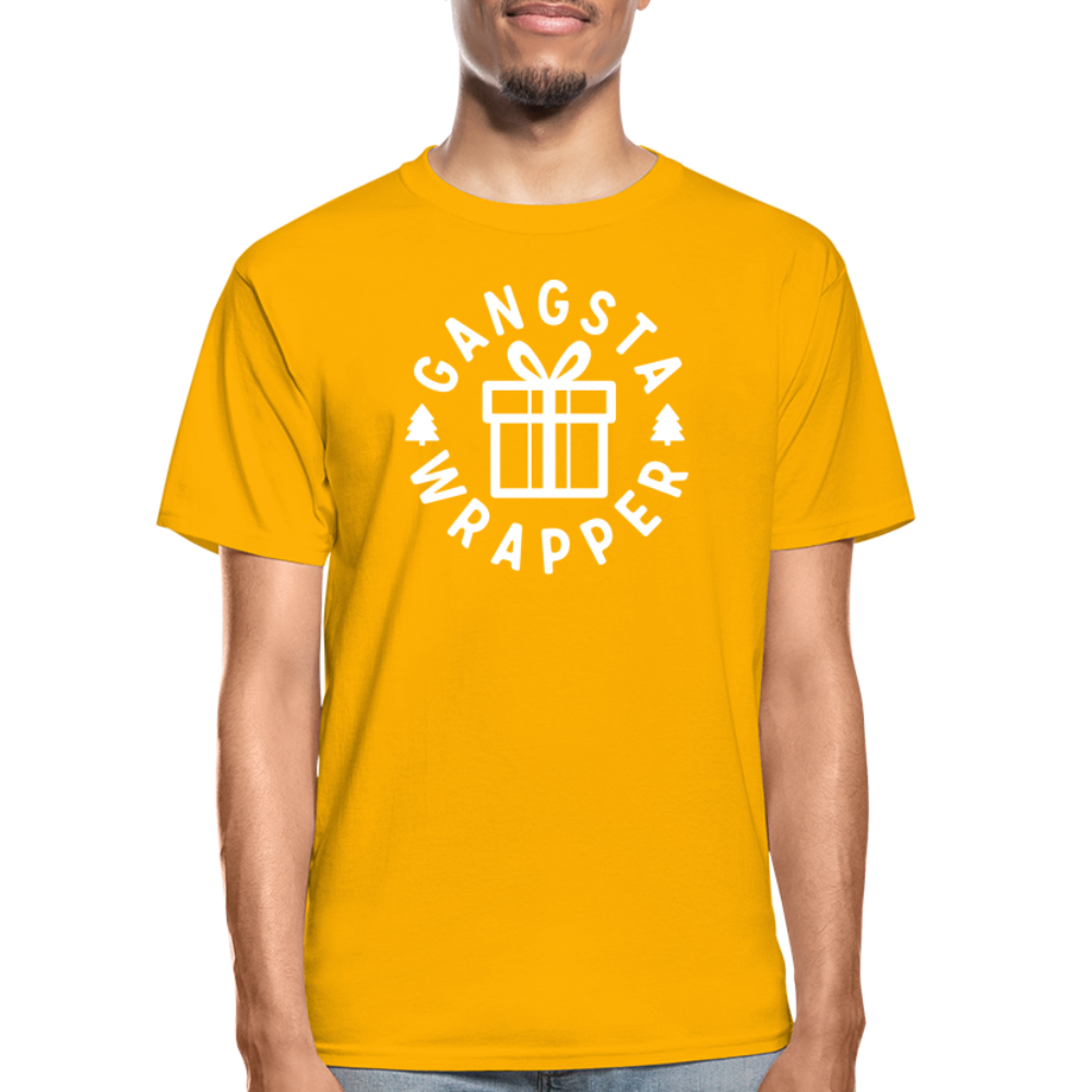 Gangsta Wrapper Adult Tagless T-Shirt - gold