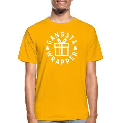 Gangsta Wrapper Adult Tagless T-Shirt - gold