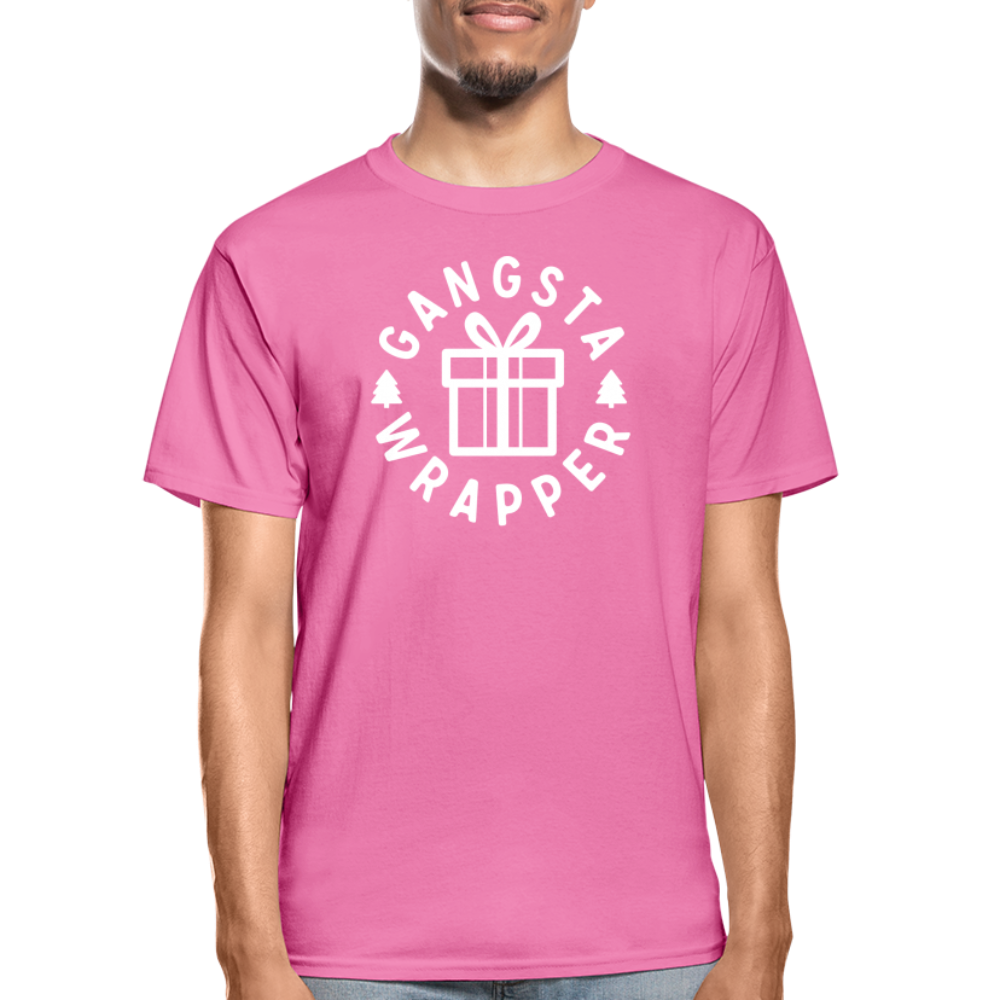 Gangsta Wrapper Adult Tagless T-Shirt - hot pink