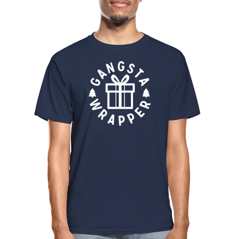 Gangsta Wrapper Adult Tagless T-Shirt - navy