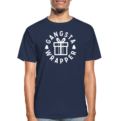 Gangsta Wrapper Adult Tagless T-Shirt - navy