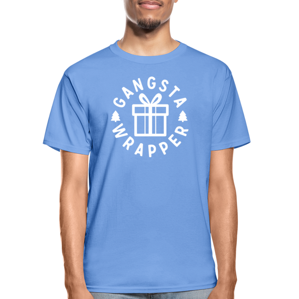 Gangsta Wrapper Adult Tagless T-Shirt - carolina blue