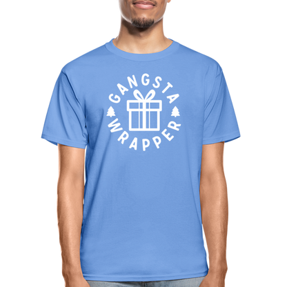 Gangsta Wrapper Adult Tagless T-Shirt - carolina blue