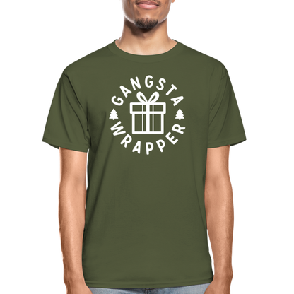 Gangsta Wrapper Adult Tagless T-Shirt - military green