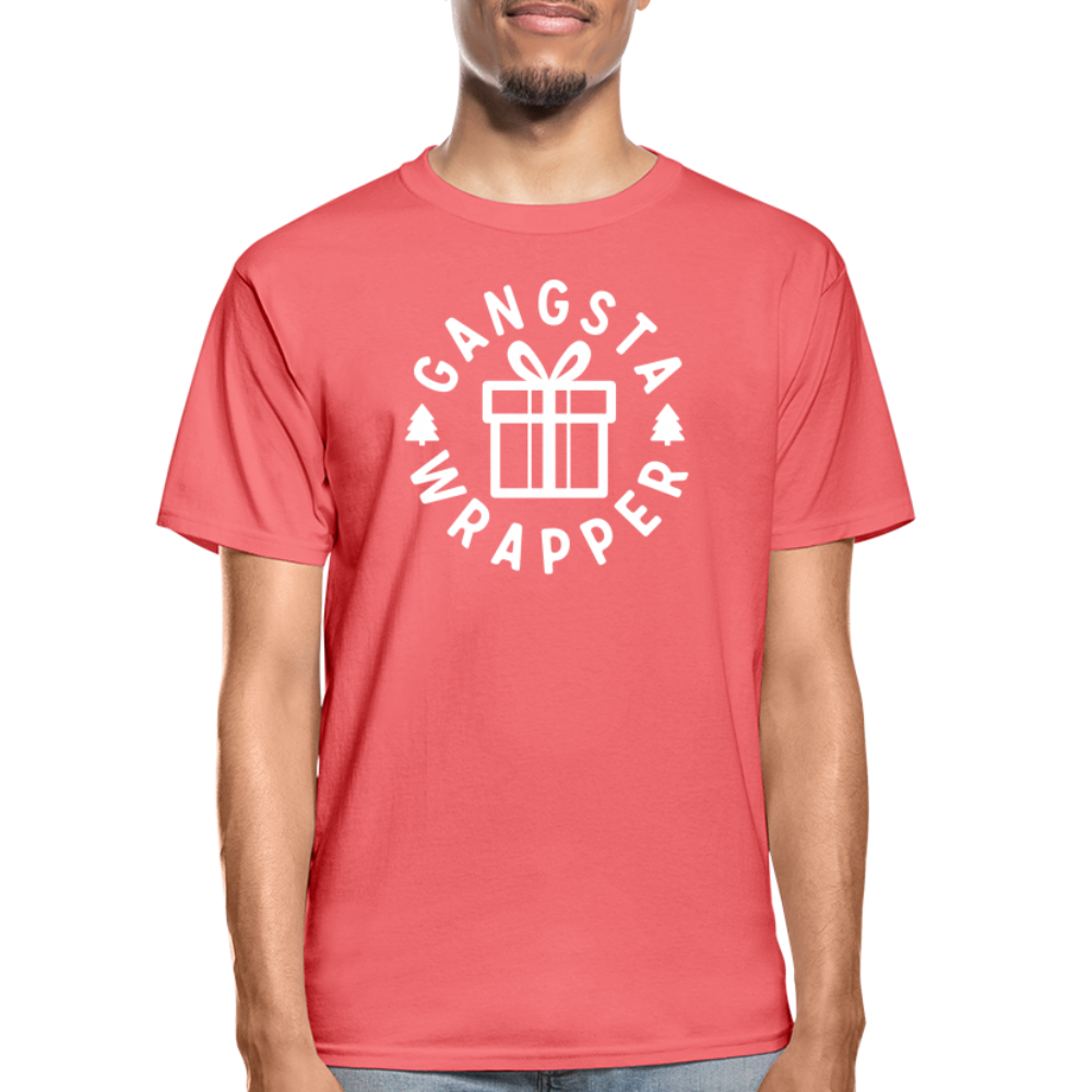 Gangsta Wrapper Adult Tagless T-Shirt - coral