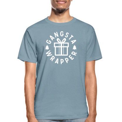 Gangsta Wrapper Adult Tagless T-Shirt - stonewash blue