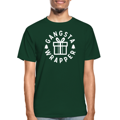 Gangsta Wrapper Adult Tagless T-Shirt - forest green