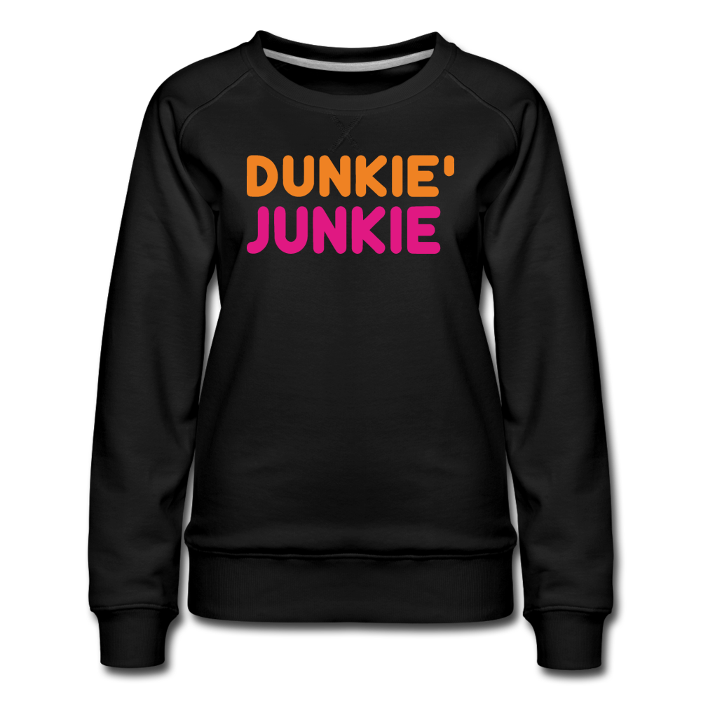 Dunkie' Junkie Women’s Premium Sweatshirt - black